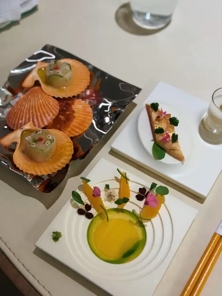 Scallop Tiradito and Salmon from Restaurant A Spring 2026 Menu