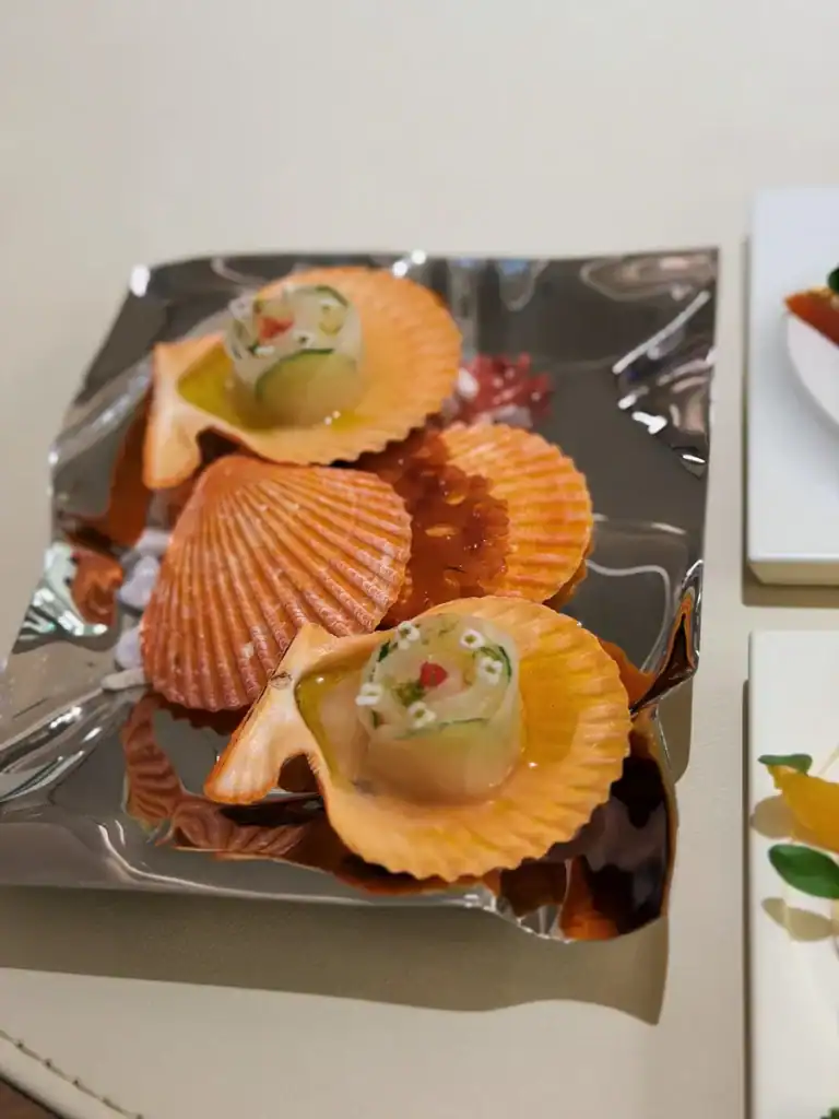 Scallops Served in Shell from Michelin 2 Star Restaurant A Spring 2026 Set in Taipei