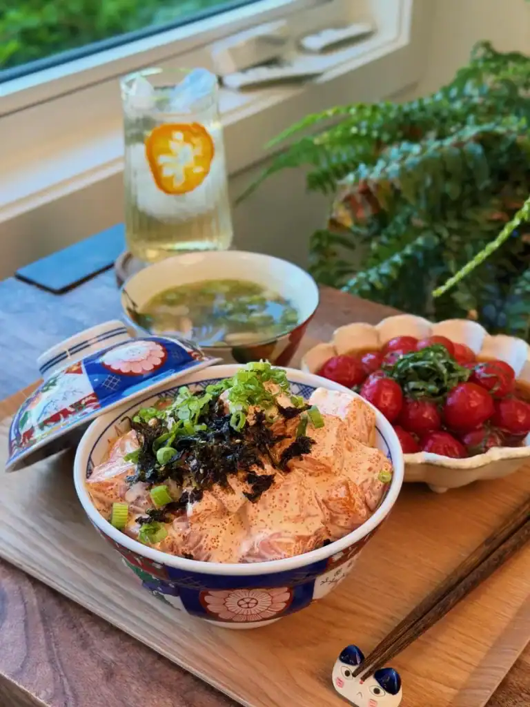 Summer Wasabi Salmon Poke Bowl Dinner For 2