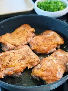 Crispy Chicken Thighs for Crispy Thai Chicken Rice