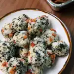 Mini Spam Rice Balls as finger food for NFL Draft Day Party